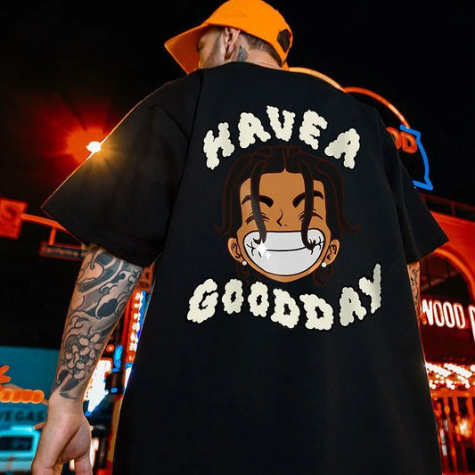 "Have a Good Day" Oversized short sleeve  T-shirt